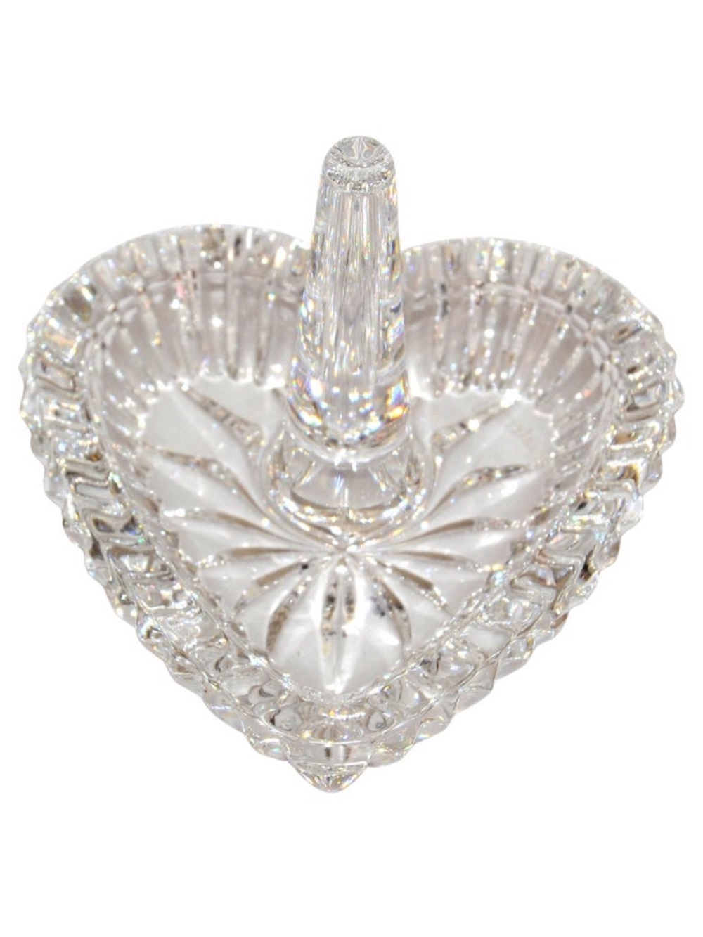 Vintage Waterford Crystal Hart Shape Ring Holder. Made in Ireland.